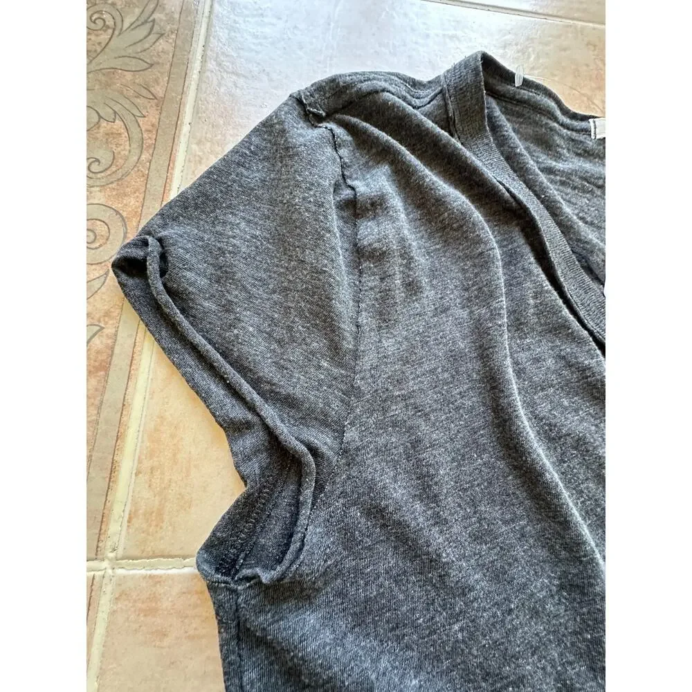 Free People We the Free Kaylen V Neck Short Sleeve‎ T-Shirt Black size: S -NEW!